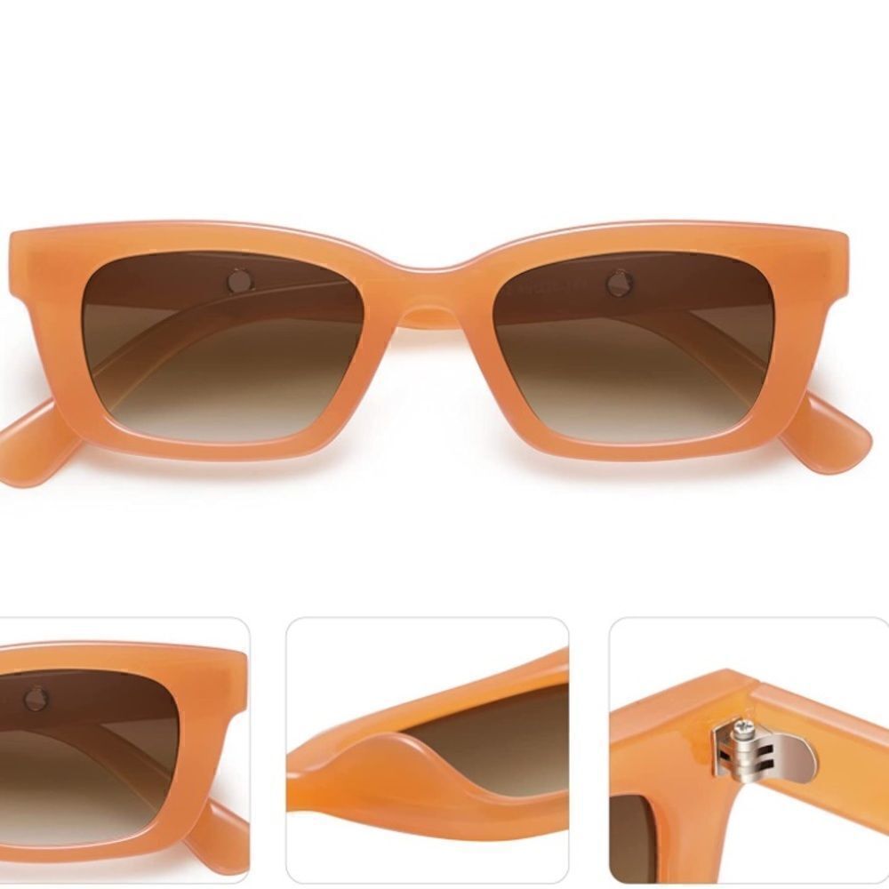 Rectangular Retro Chunky Sunglasses NWT - image 3